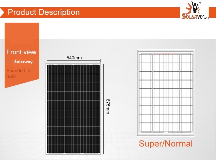 100 Watt 12 Volt Polycrystalline Solar Panel Durable 675x540x30mm