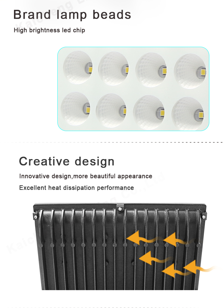 Ce Approved Aluminum Housing 200w Led Flood Light for garden rotatable brand chips Wide range exposure