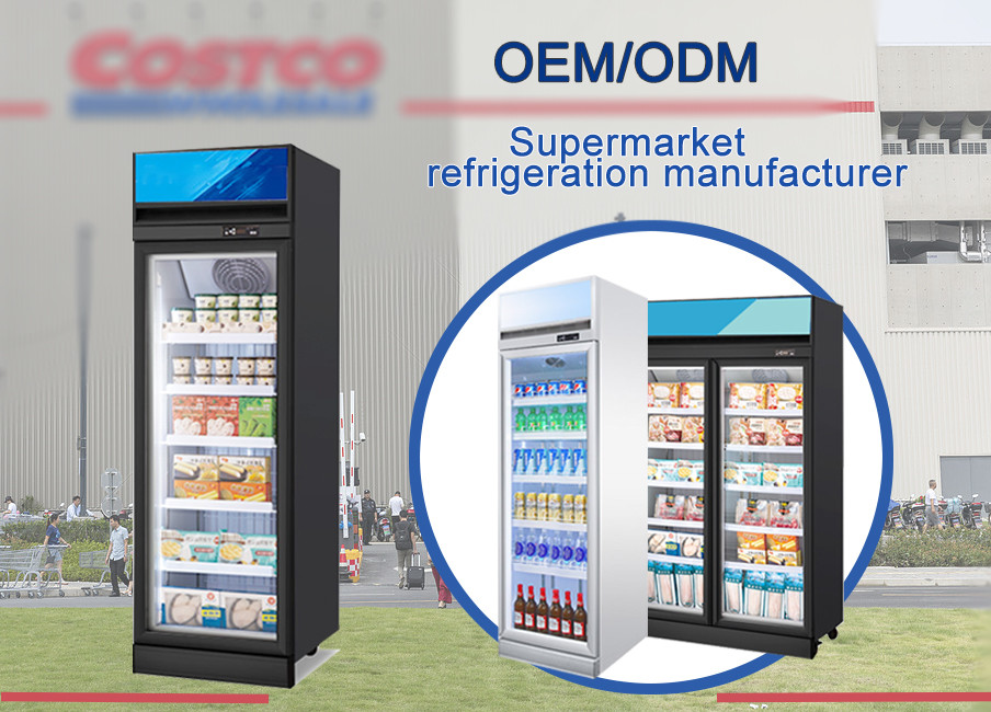 Commercial Beverage Refrigerator Single Door 450L Vertical Display Fridge Chiller