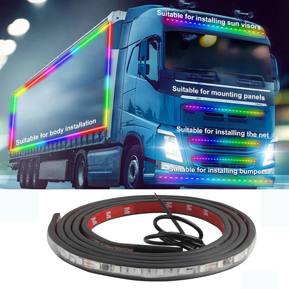 DC24V RGB Truck Led Strip Vehicle LED Work Lights Emergency Vehicle Led Strip Lights