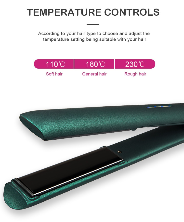 Ceramic Tourmaline Hair Straightening And Curling Machine 2 In 1 Adjustable Temp