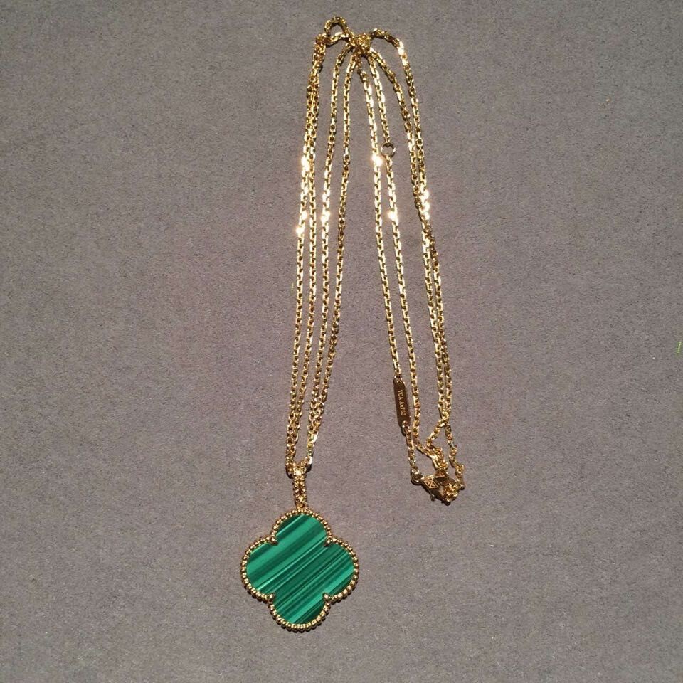 Shen zhen Jewelry Factory Highest Quality Vancleef&arpelsr Brand jewelry DesignMagic Alhambra long necklace, 1 motif , 1