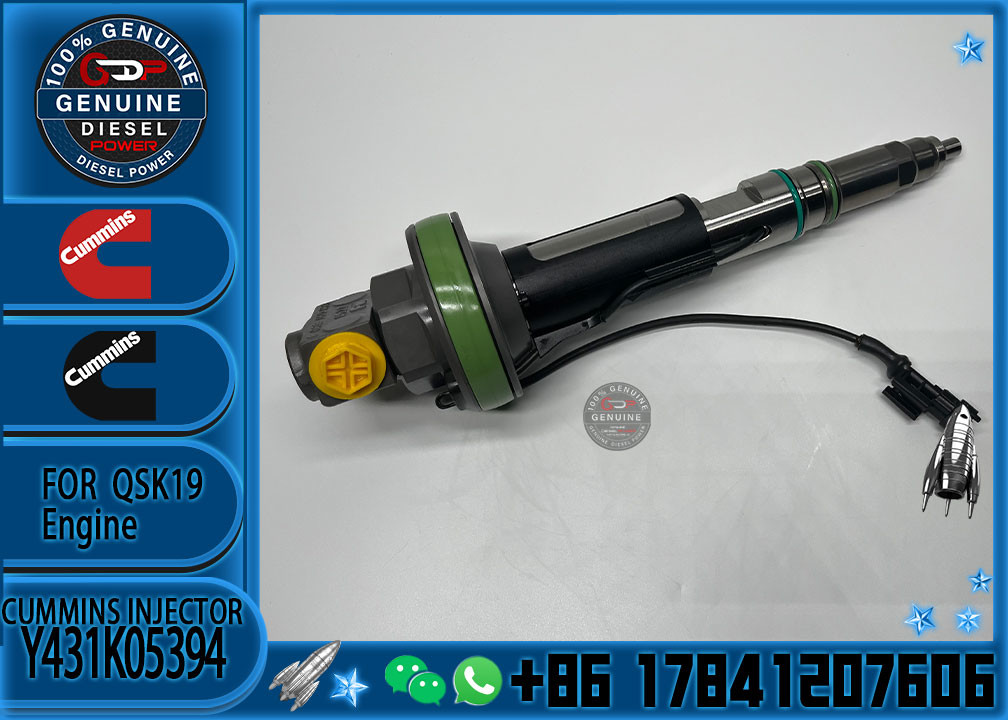 Real Fuel Injector Assembly Y431K05394 For Cummins Engine QSK19 Series