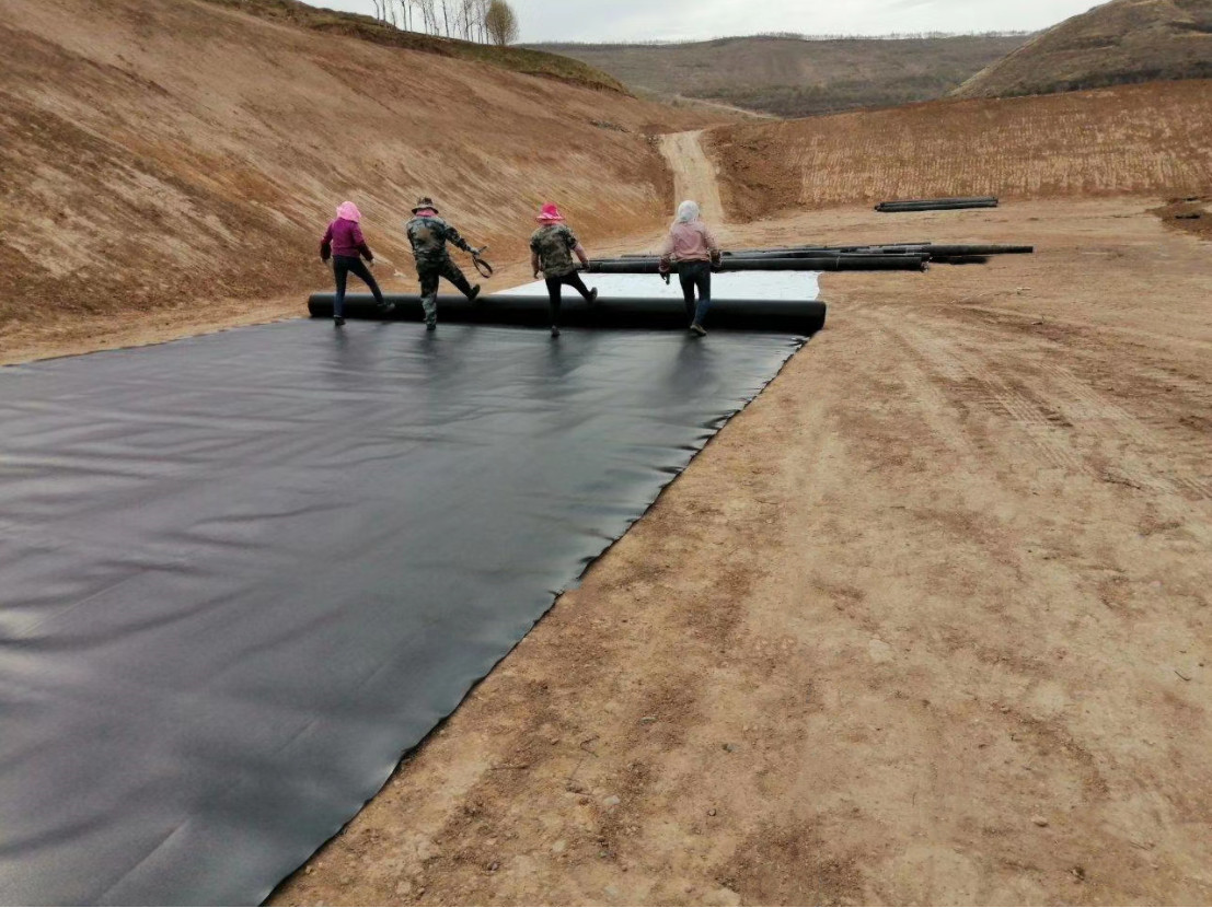 Black HDPE Geomembrane for Landfill Underground Waterproofing in 0.12-4.0mm Thickness