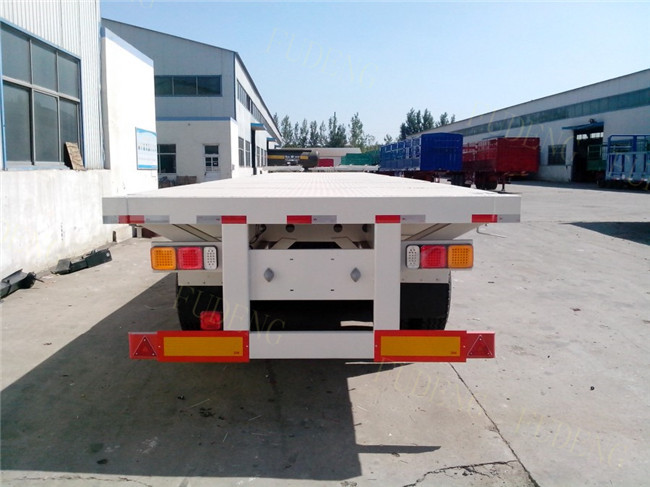 Three Axle Flatbed Container Trailer 40 Ft Flatbed Trailer For Tractor