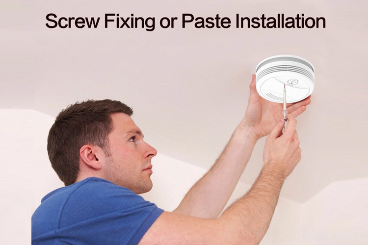 Lightweight Wireless Battery Smoke Alarm Detector , 9v Battery Fire Alarm