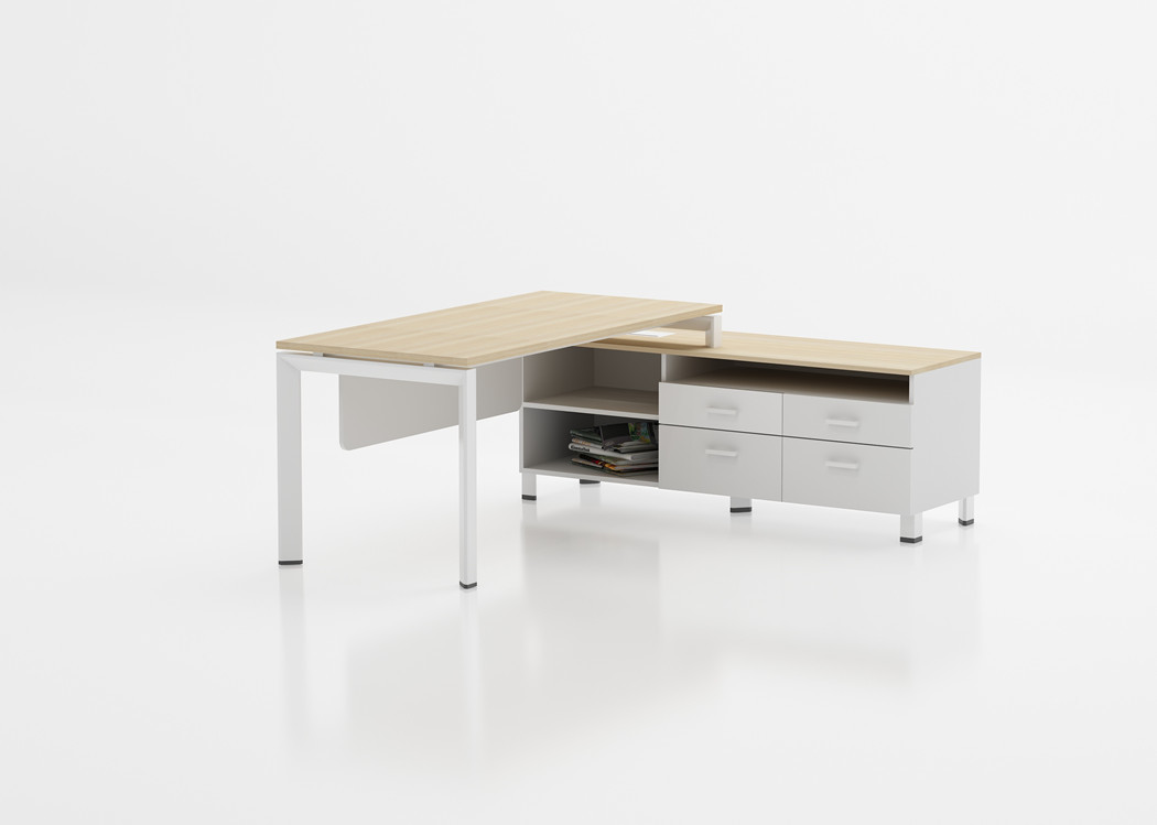 Wooden Modern Executive Office Desk , Office Manager Table Furniture
