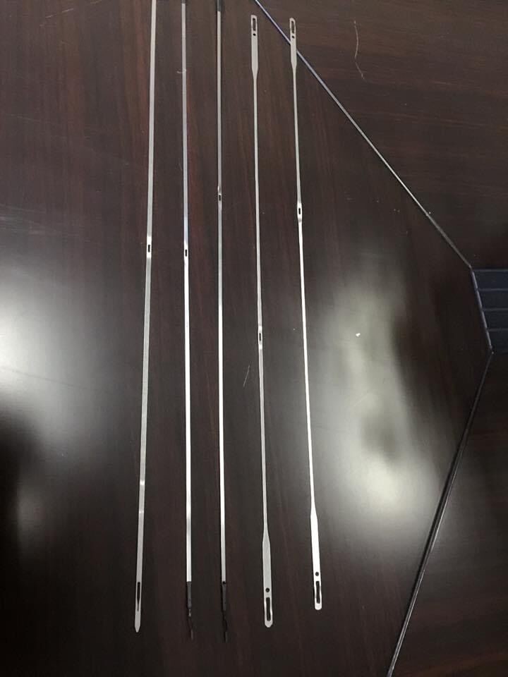 C Type Simplex Flat Steel Healds Of Shuttleless Weaving Loom 331x5.5x0.3mm Eyelet 6.5x1.8mm