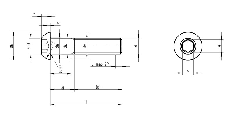 ISO 7380 Hexagon Socket Button Head Screws Stainless Steel 304 316