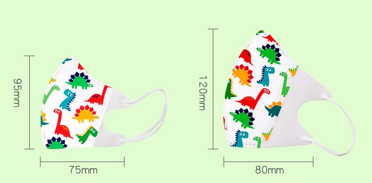 Cartoon Infant Disposable Stereo Mask For Baby Child With Breathable Non-Woven