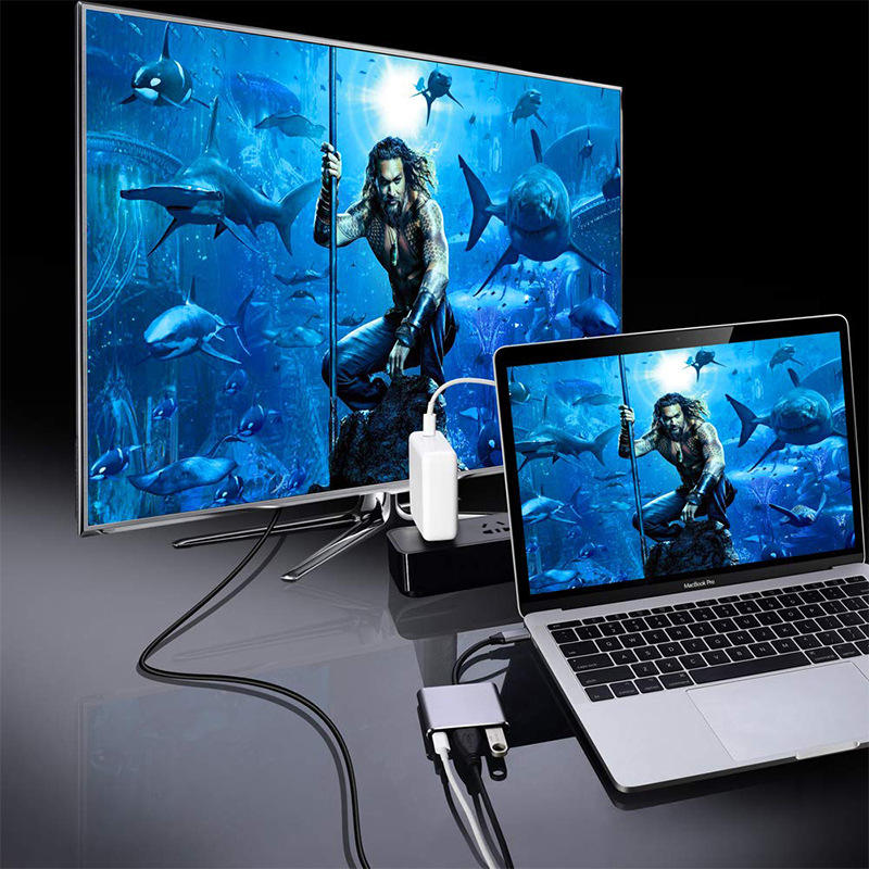 3-In-1 USB C Type C Multi-function Hub To USB-C PD HDMI USB 3.0 Adapter Converter Cable