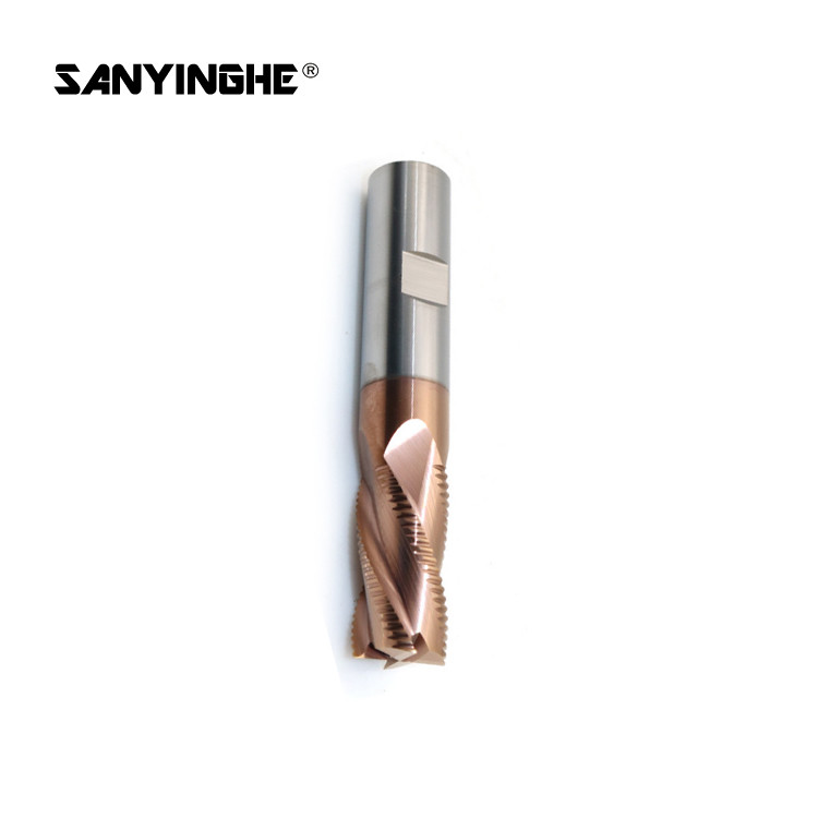 HRC58 Tungsten Carbide Roughing End Mills 4mm 5mm Milling Cutter For Metal