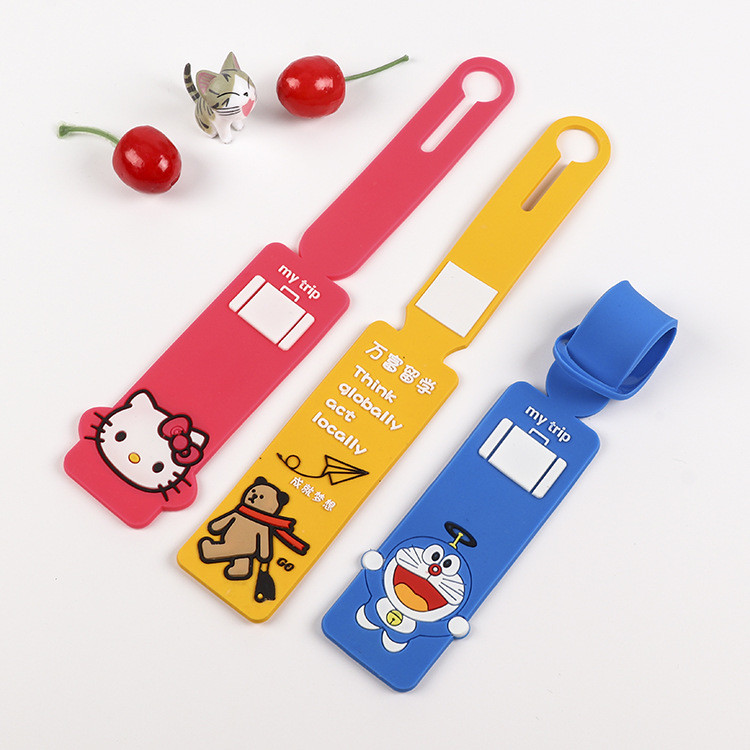 Flexible Bright Silicone Luggage Tags For Travel Easy To Suitcase Tags With Name Cards
