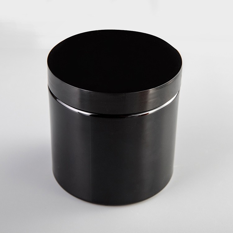 Cosmetic Food Pack 100ml 150ml 200ml 250ml 300ml Amber Pet Plastic Cosmetic Cream Jar With White Black Lid