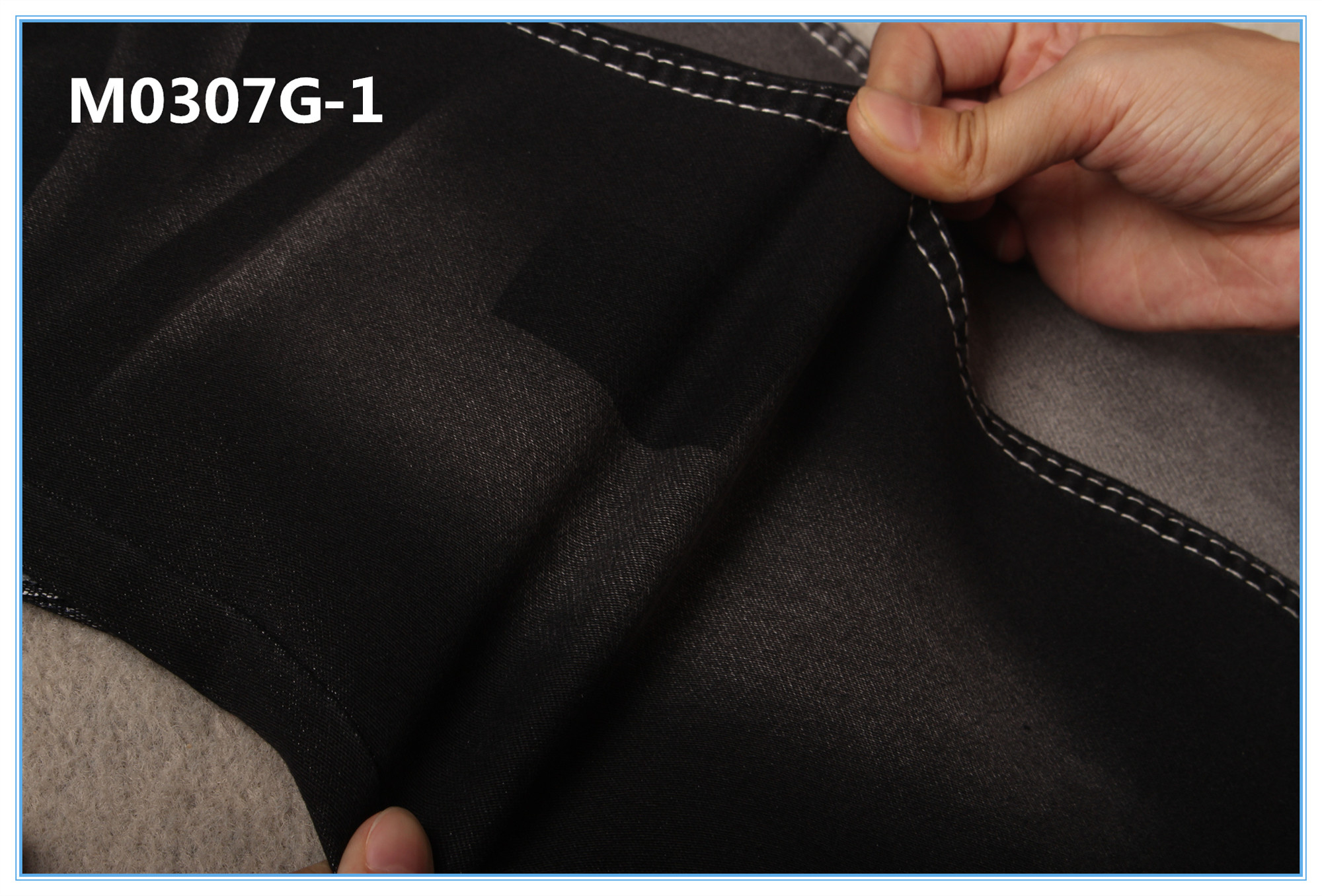 Normal Finishing Knit Denim Fabric 7.5oz Double Layer Weave
