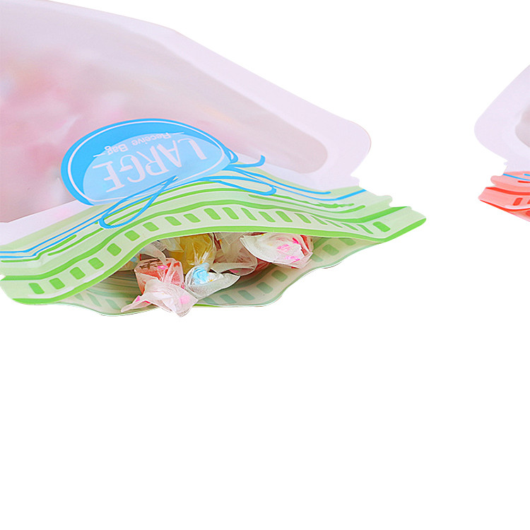 Pre Designed Printed Shaped Pouches Zip Lock Smell Proof Durable Moisture Proof Bags