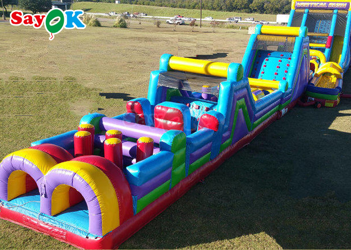 150m 495ft Commercial Inflatable Obstacle Course For Adult
