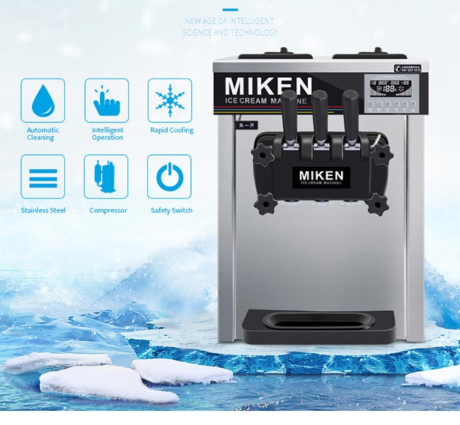 1600W Large Output Soft Ice Cream Maker With Digital Display Energy Efficiency