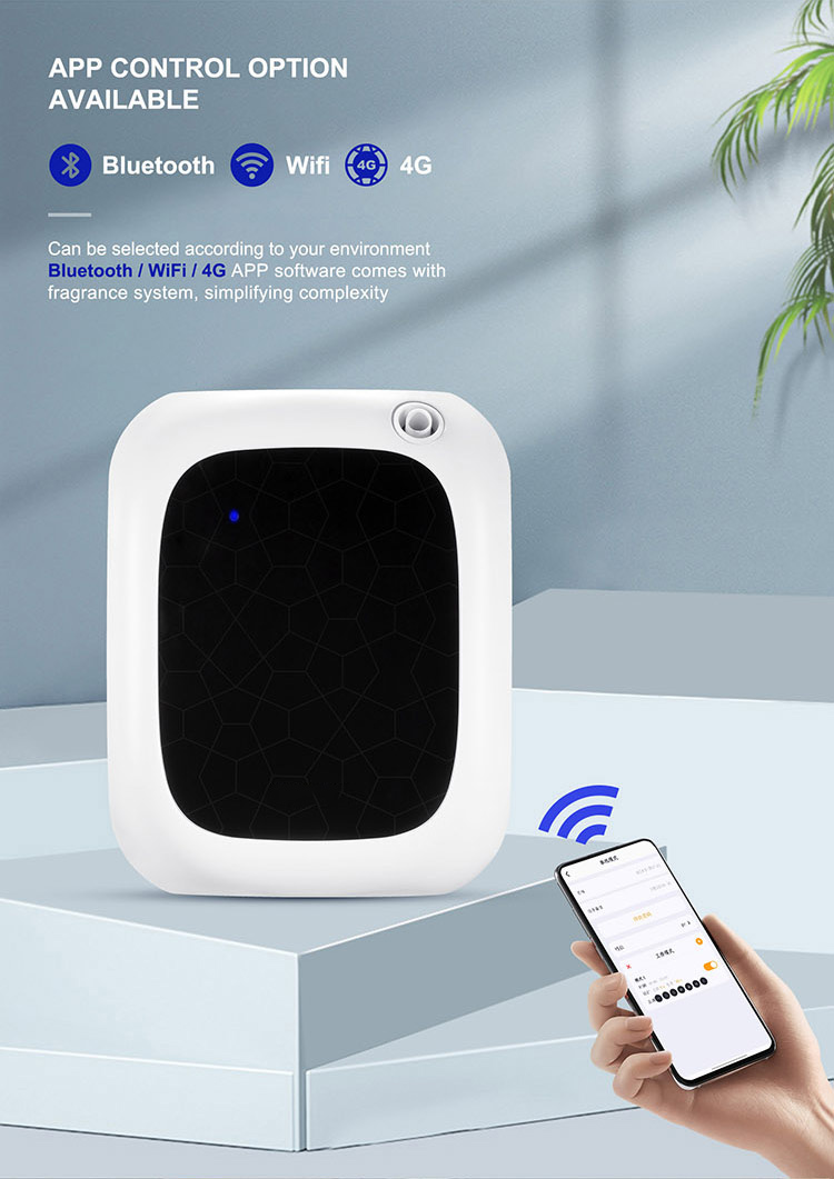 HOMEFISH DC12V Waterless Aroma Scent Diffuser Low Noise App Controlled for Home