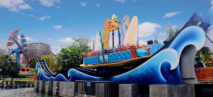 Sliding Type Flying UFO Rides With Corrosion Resistant And Stable Material
