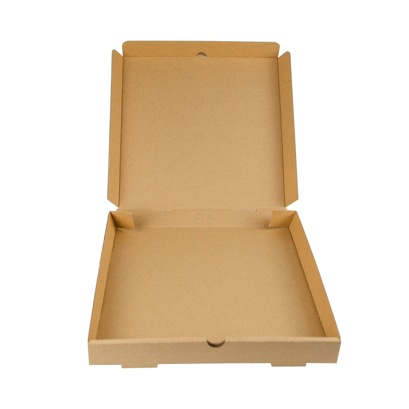 Customized Plain brown kraft Corrugated Pizza Box Packaging