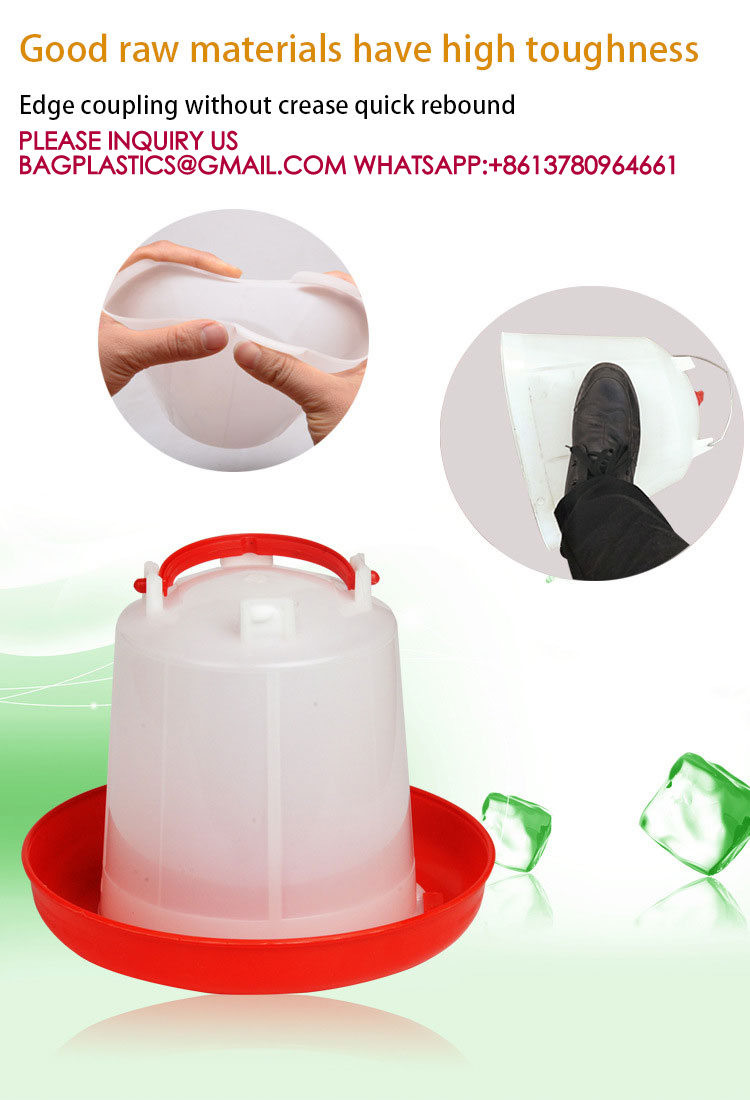 Chick Waterer For Poultry Duck Quail Hanging Poultry Plastic Containers For Outdoor Water