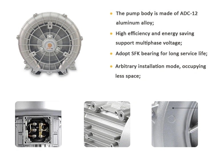 2RB Air Ring Pump Vacuum Pump Side Channel Blower High Pressure