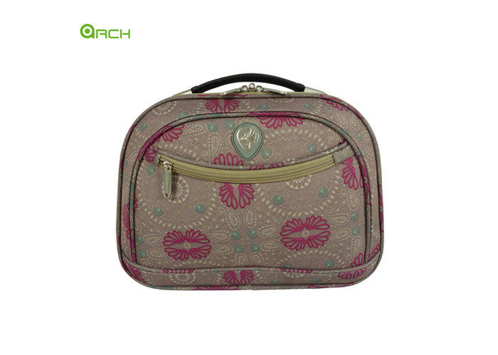 600D polyester Cosmetic Vanity Duffle Travel Luggage Bag with Printing