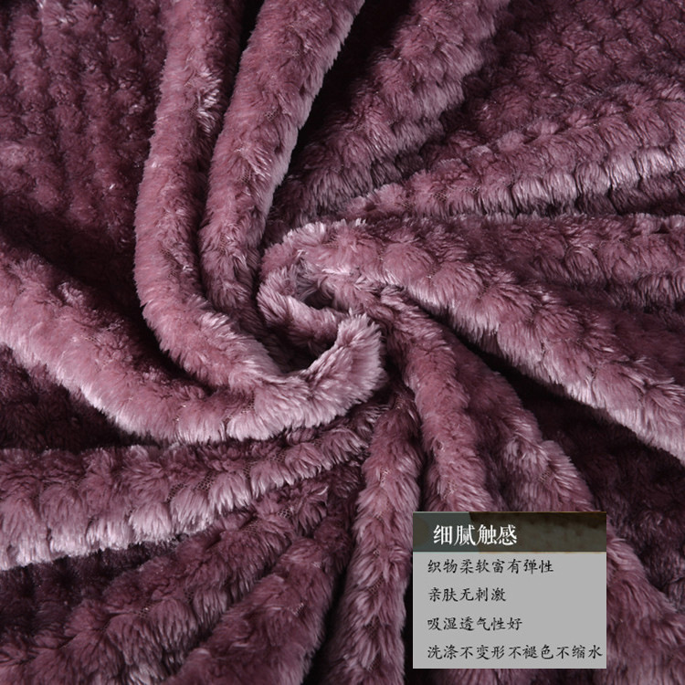 Plain Style Flannel Fleece Sofa and Knee Blanket for Chilly Nights