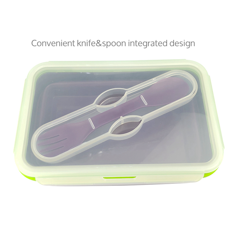Custom Logo Large Volume Microwave Oven Freezer Safe Leak-Proof Airtight Rectangular Rectangle Silicone Food Storage Container