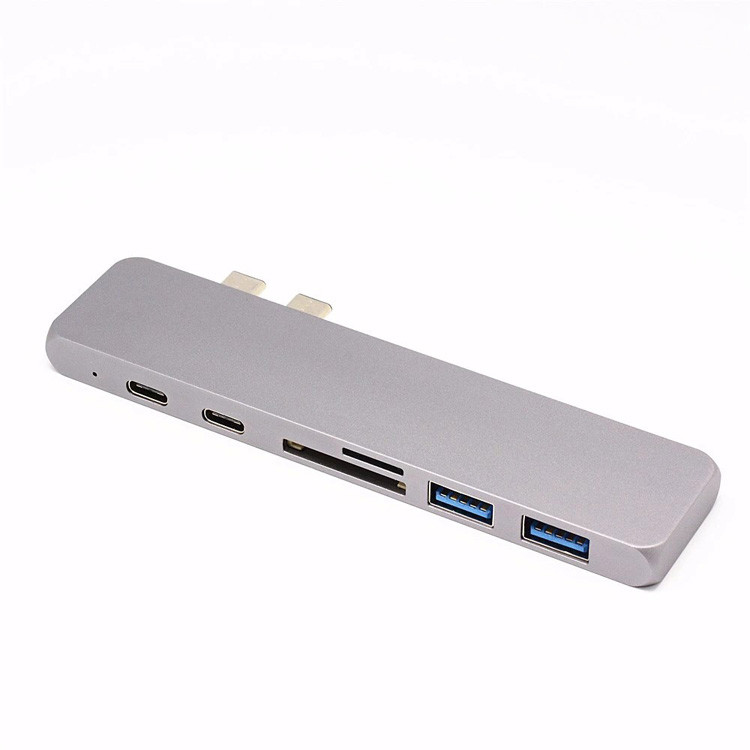 USB C HUB Adapter, Type C Hub Mac Pro Adapter Dongle for 2016/2017 MacBook Pro 13”&15”, 40GB/S Thunderbolt 3,2xUSB3.0