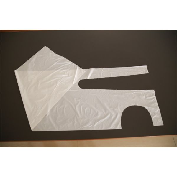Disposable Plastic Aprons On A Roll Flat Pack , Single Use Plastic Bib Aprons