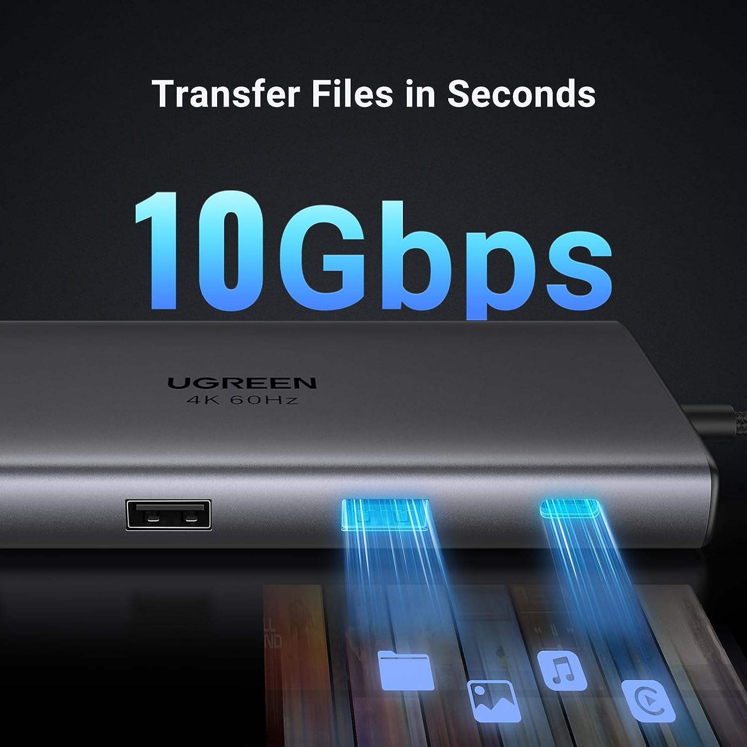 Revodok Pro 109 USB C Multiport Adapter 9 In 1 10Gbps USB C 3.2 & USBA 3.2 100W