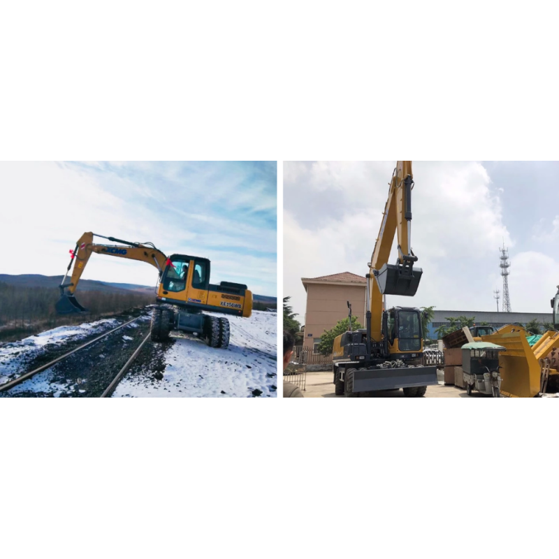 Mining Hydraulic Wheel Excavator Machine / Long Boom Excavator Dipper Arm