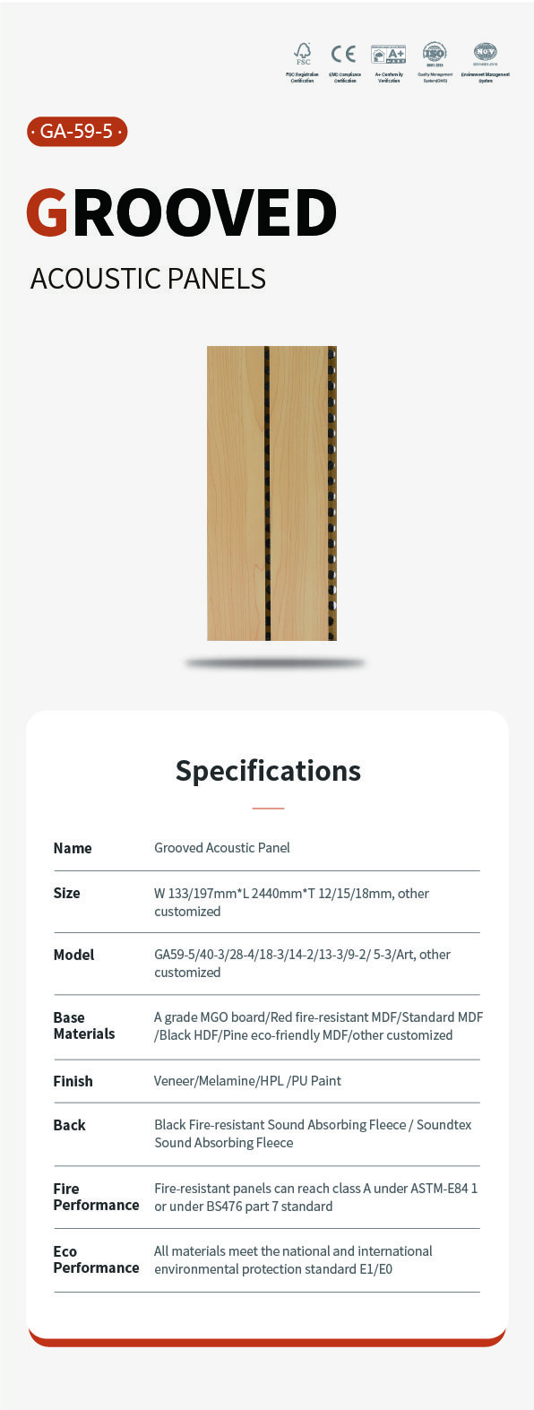 Grooved Wooden Acoustic Panels Interior Conference Hall Wood Wall Paneling Sound Absorption
