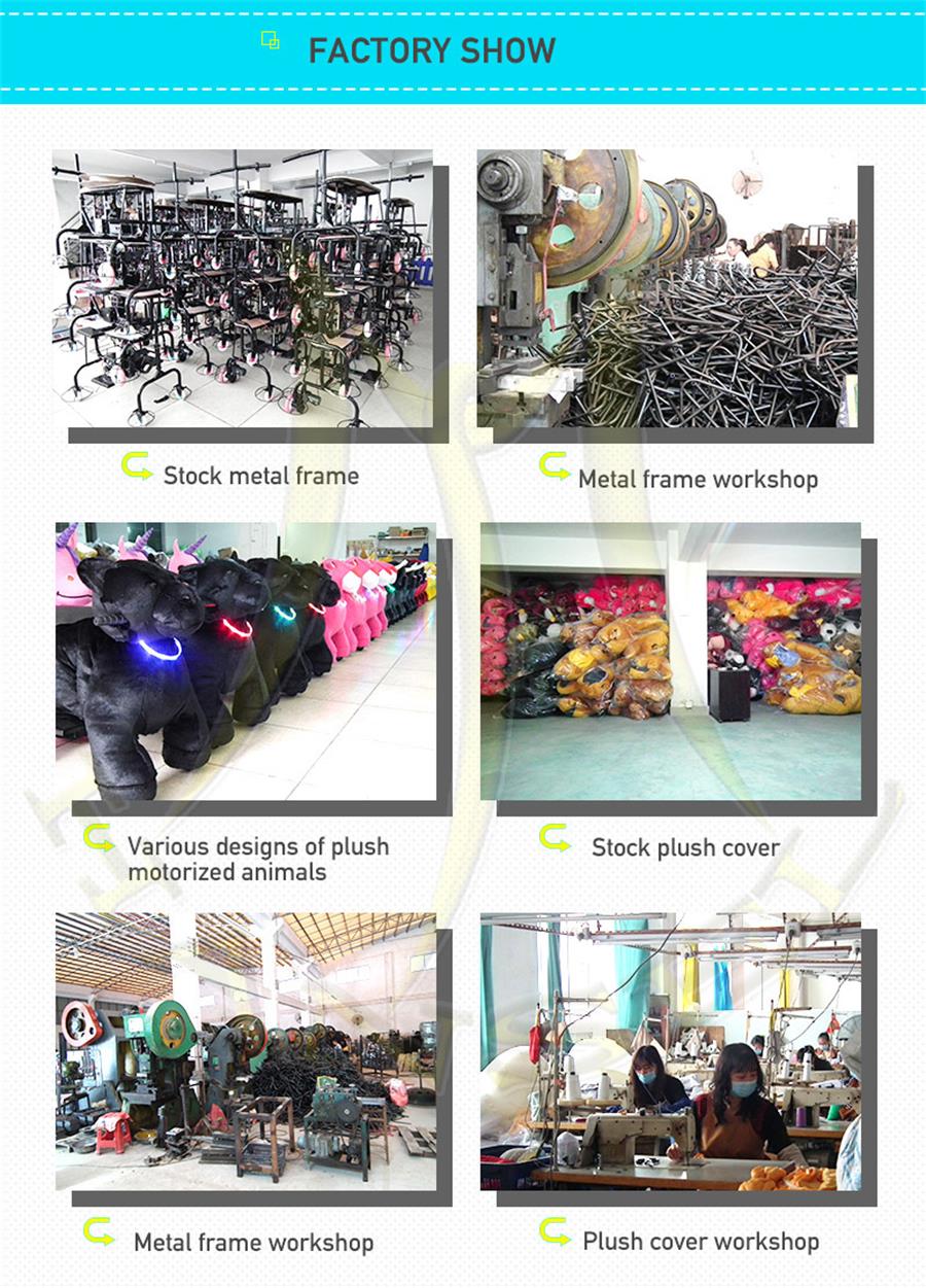 Hansel motorized plush riding animal for kids non coin ride on animal toy for rental for parties