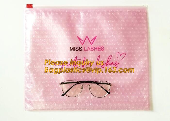 Cosmetic Slider Zip lockkk Bubble Bags Bubble Slide Pouch,Zip lockkk esd bubble bag bubble packaging wrap cosmetic pouch slide