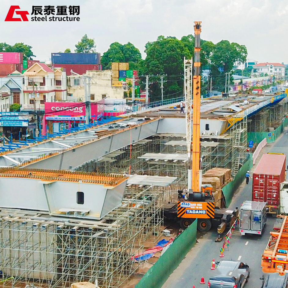 Safety Steel Truss Bridge Traffic Car Access Going Over Road Lightweight