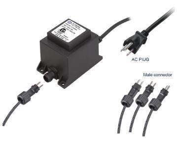IP68 waterproof transformer for BBQ grill with UL approval,110~240Vac input,18Vdc 42Watt