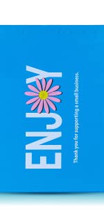 Enjoy Daisy Blue,  poly mailers 12x15.5 shipping bags for small business, thank you poly mailers
