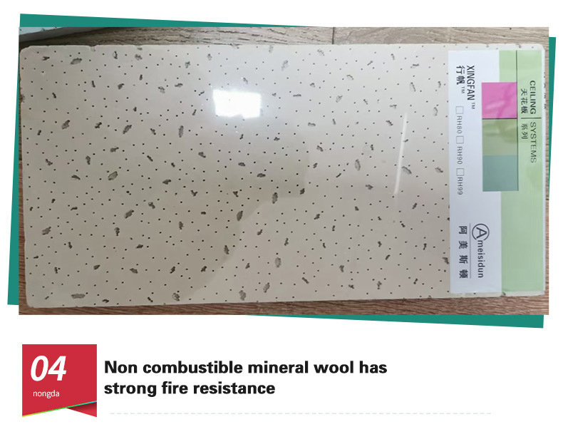 Interior Decoration Sound Proof Material Mineral Wool Acoustic Board for Ceiling