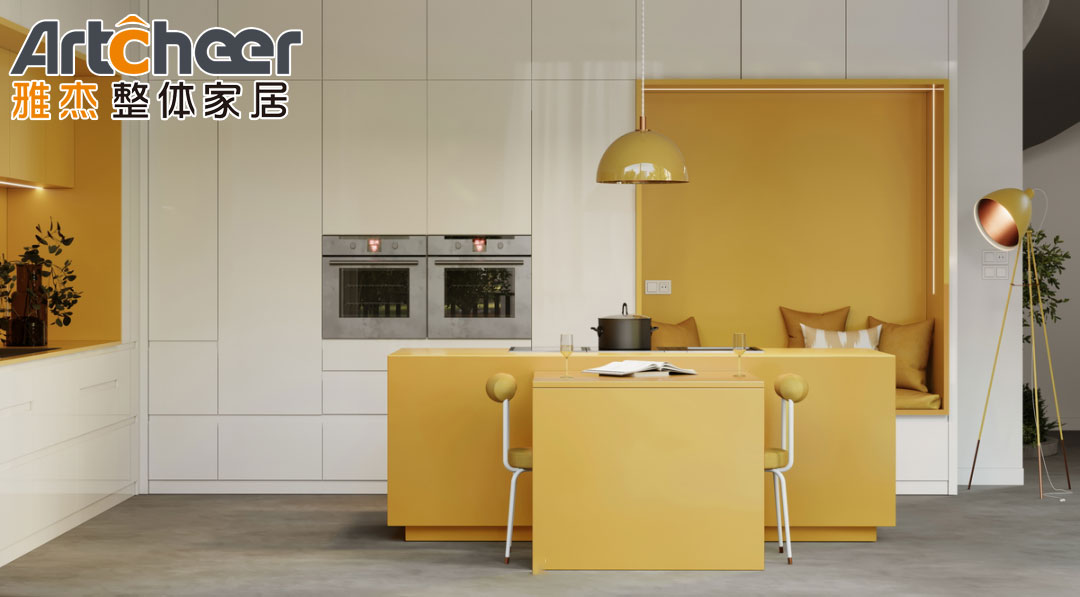 Small House Kitchen Cabinet Modern Design Made in with Plywood Carcase Material