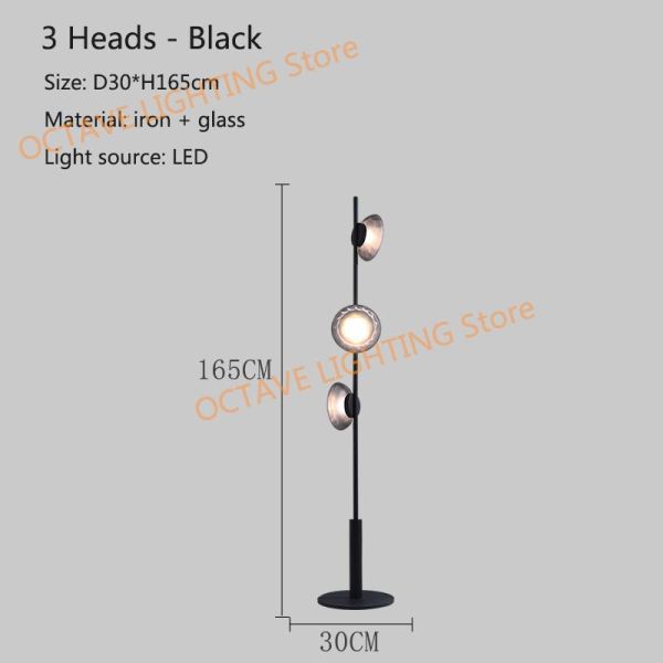 Postmodern Simple Floor Lamp Bedroom Bedside LED Standing Lighting（WH-MFL-99)