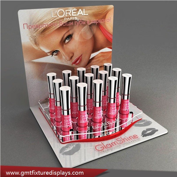 Advertising Acrylic Lipstick Display Stand Plexiglass Lucite Makeup Counter Lipstick Holder