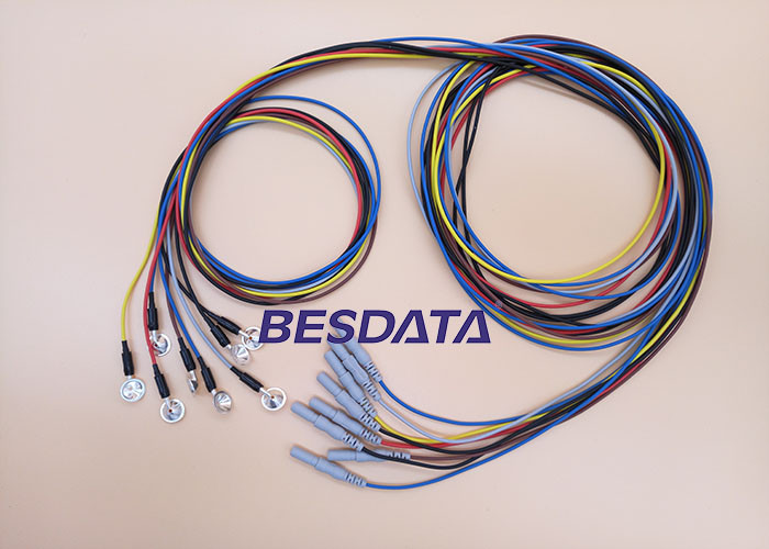 Replaceable Digital EEG Ag / Agcl Gold And Sintered Cup EEG Electrodes And EEG Cables