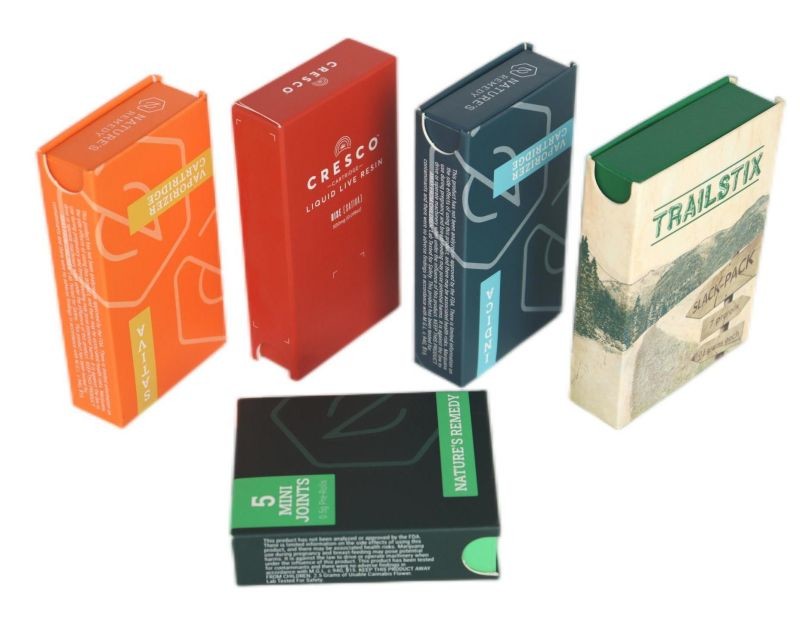Pre Roll Vape Cannabis Packaging Child Resistant with child lock, blister or paper inner