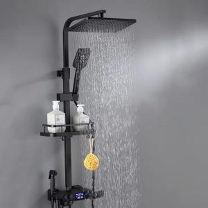 China Wall Mounted Bathroom Shower Tap Set Digital Thermostatic Shower Faucet Set on sale