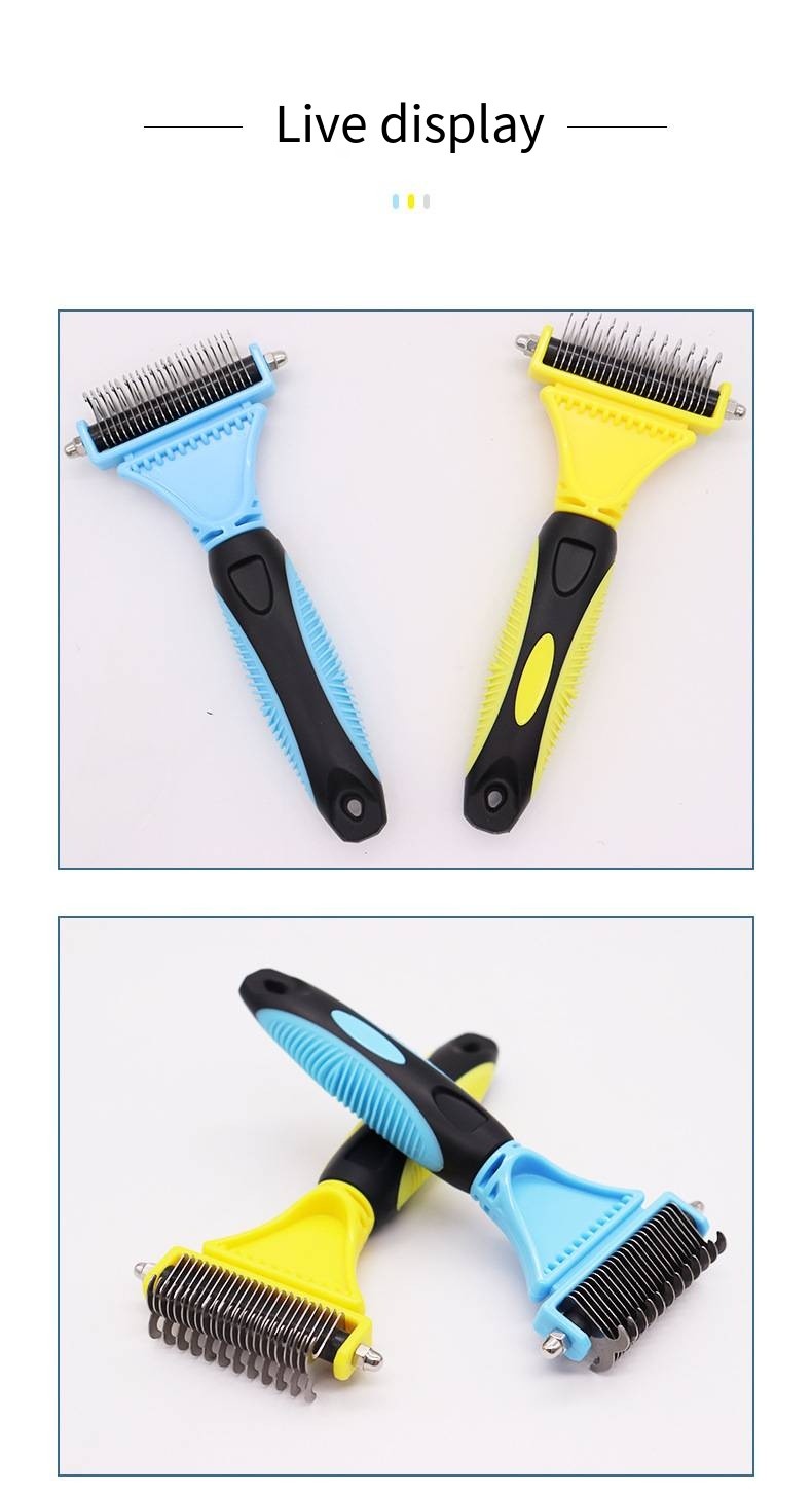 Pet Double-sided Stainless Steel Knot Brush For Dogs And Cats Skin-friendly Hair Remover Comb
