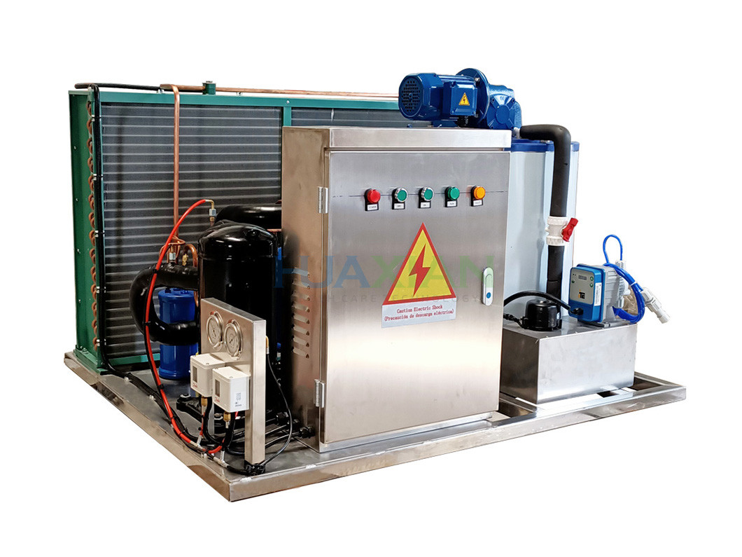 Marine Seawater Commercial Ice Flaker Machine Air Cooled 1 Ton Small On Fishing Boat