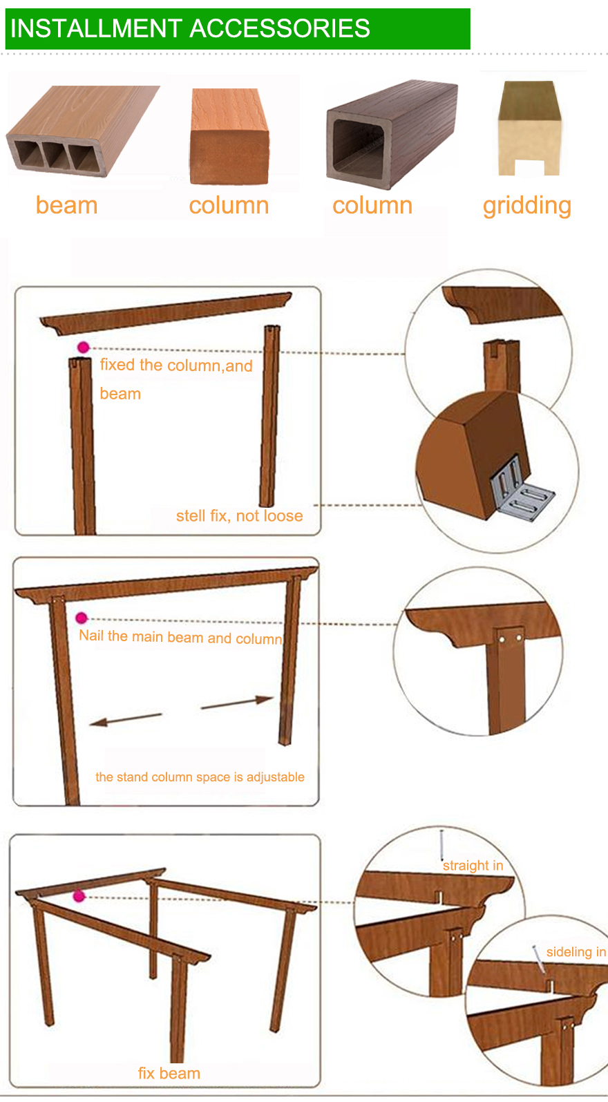 Outdoor Insect Prevention PVC Column Garden Arches and Arbors for Balcony Farm Park